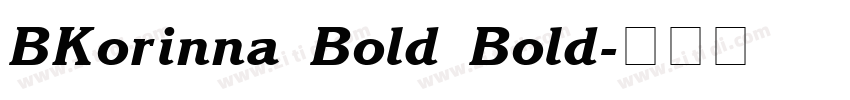 BKorinna Bold Bold字体转换